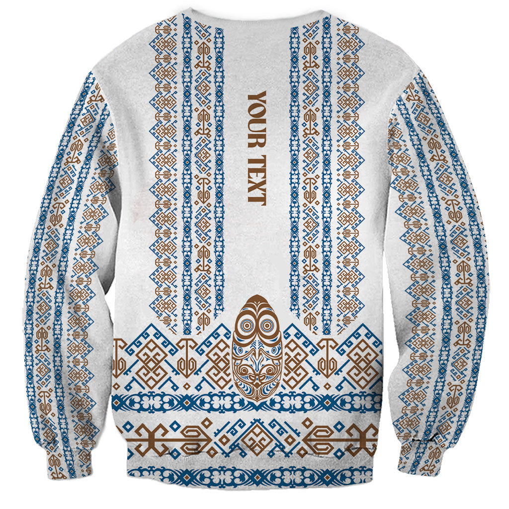Personalised Papua New Guinea Bird Ethnic Sweatshirt Papuan Batik Inspired Pattern LT9 - Polynesian Pride
