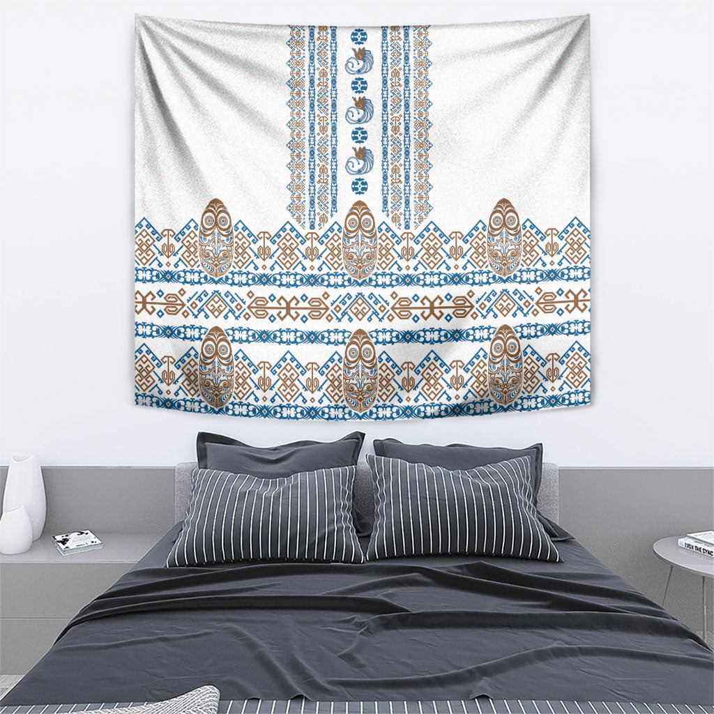 Papua New Guinea Bird Ethnic Tapestry Papuan Batik Inspired Pattern LT9 - Polynesian Pride