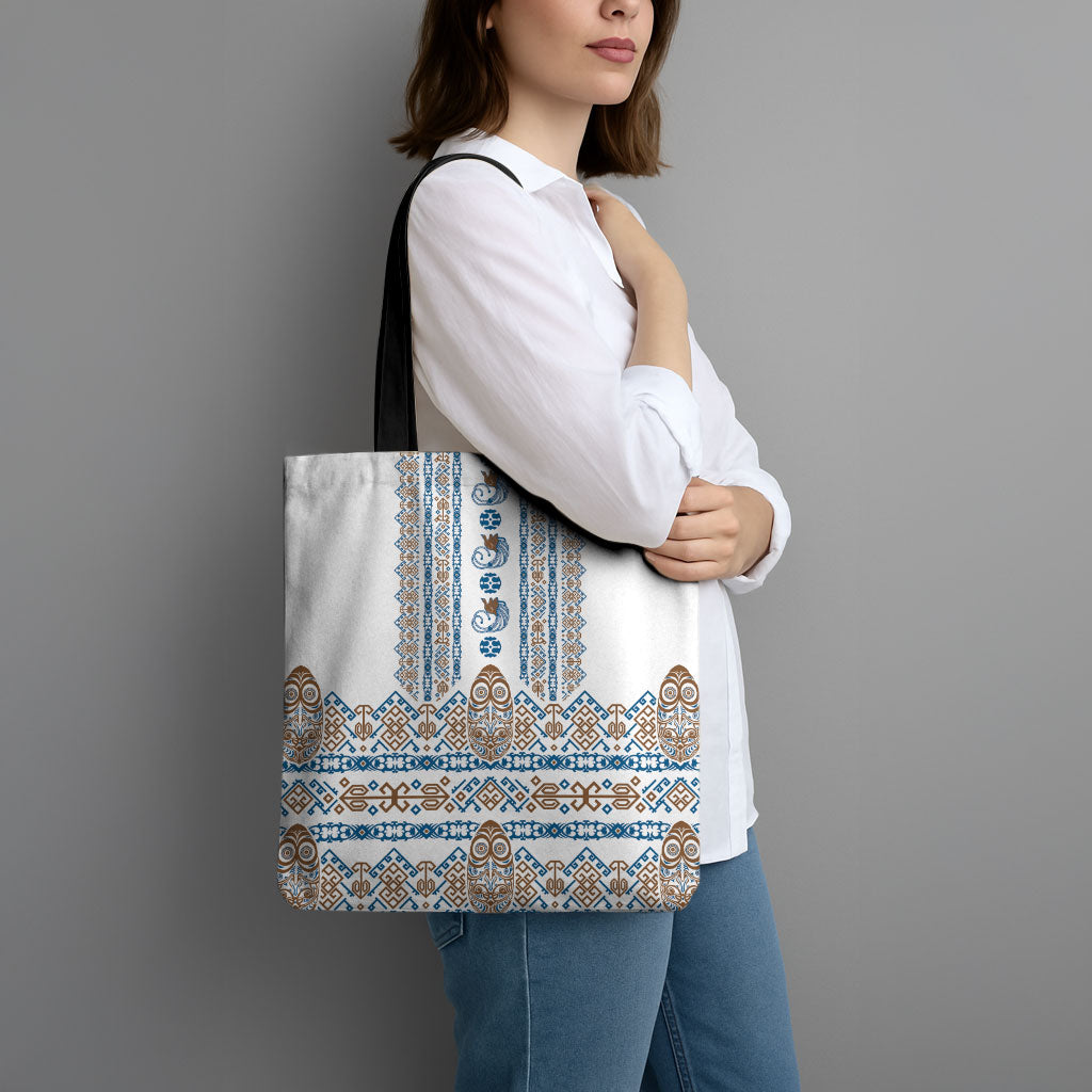 Papua New Guinea Bird Ethnic Tote Bag Papuan Batik Inspired Pattern LT9 - Polynesian Pride