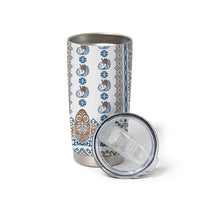 Papua New Guinea Bird Ethnic Tumbler Cup Papuan Batik Inspired Pattern LT9 - Polynesian Pride