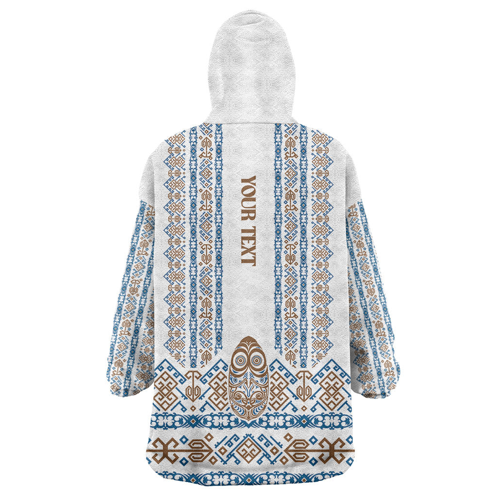 Personalised Papua New Guinea Bird Ethnic Wearable Blanket Hoodie Papuan Batik Inspired Pattern LT9 - Polynesian Pride