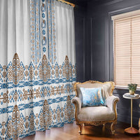 Papua New Guinea Bird Ethnic Window Curtain Papuan Batik Inspired Pattern LT9 - Polynesian Pride