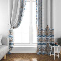 Papua New Guinea Bird Ethnic Window Curtain Papuan Batik Inspired Pattern LT9 - Polynesian Pride