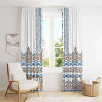 Papua New Guinea Bird Ethnic Window Curtain Papuan Batik Inspired Pattern LT9 - Polynesian Pride