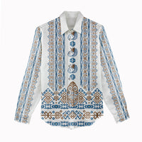 Personalised Papua New Guinea Bird Ethnic Women Casual Shirt Papuan Batik Inspired Pattern LT9 - Polynesian Pride