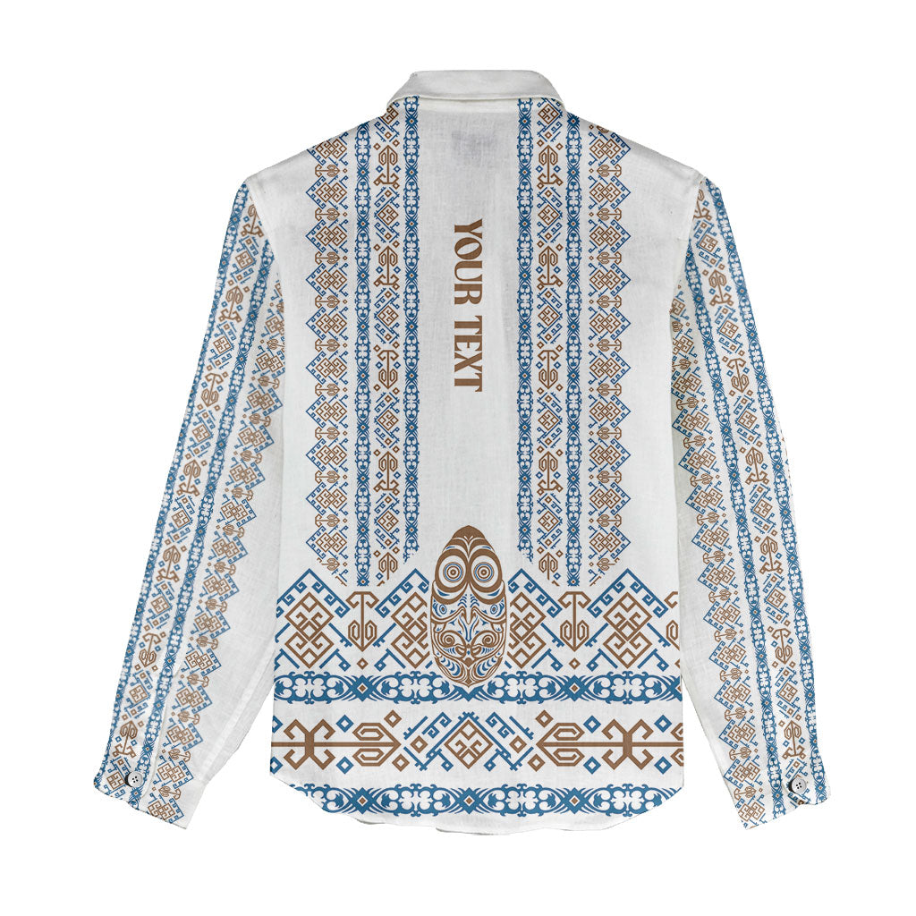 Personalised Papua New Guinea Bird Ethnic Women Casual Shirt Papuan Batik Inspired Pattern LT9 - Polynesian Pride
