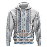 Personalised Papua New Guinea Bird Ethnic Zip Hoodie Papuan Batik Inspired Pattern LT9 Zip Hoodie White - Polynesian Pride