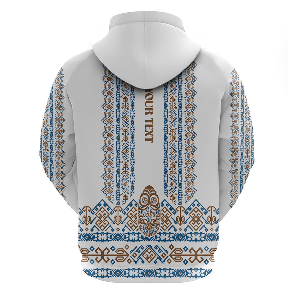 Personalised Papua New Guinea Bird Ethnic Zip Hoodie Papuan Batik Inspired Pattern LT9 - Polynesian Pride