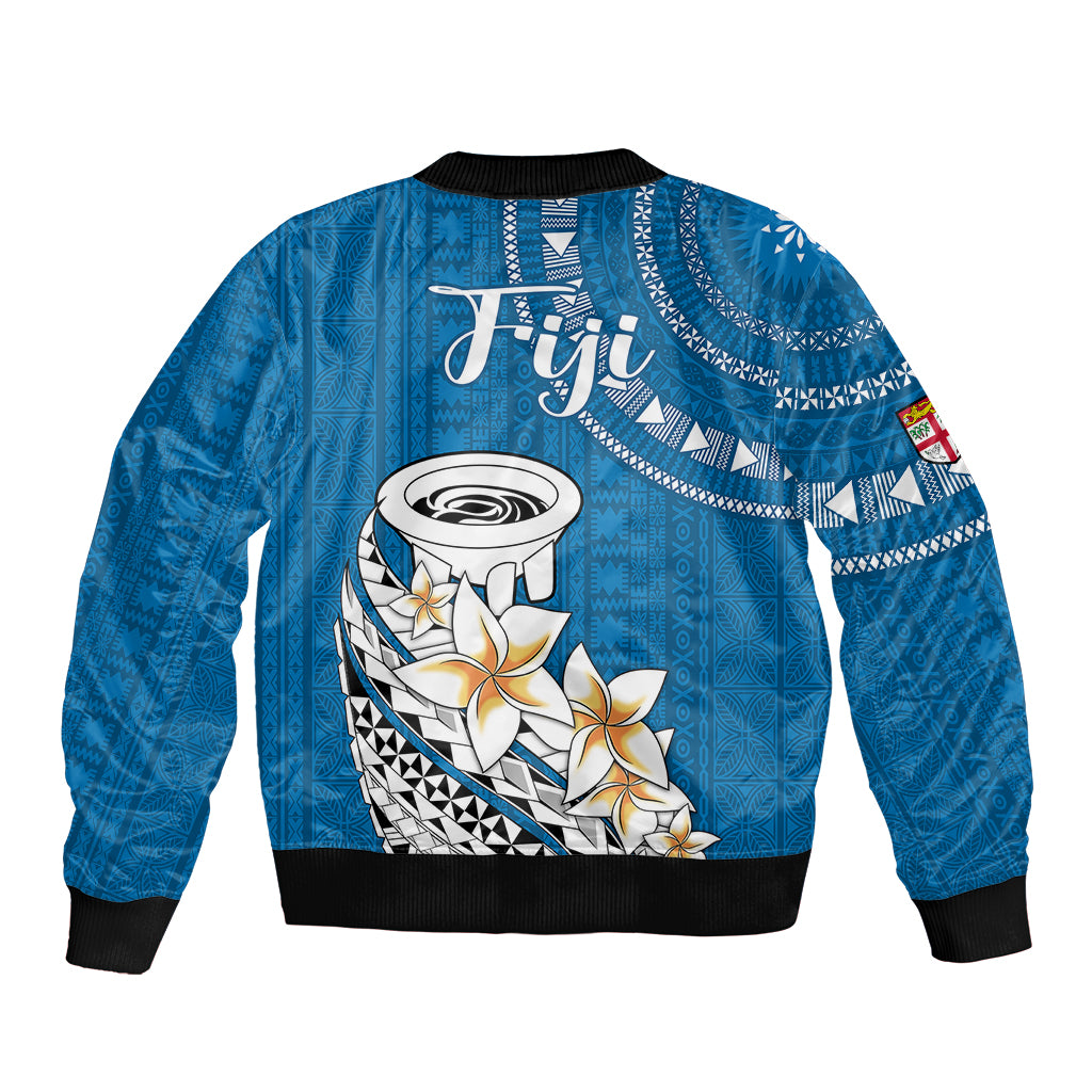 Bula Fiji Bomber Jacket Kava Bowl Tapa Tribal LT9 - Polynesian Pride