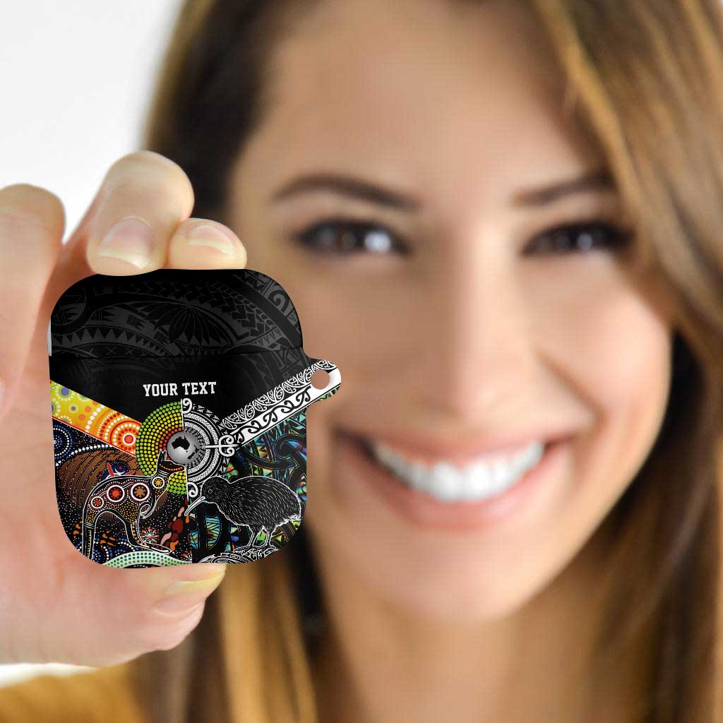 Australia New Zealand Personalised AirPods Case Maori Aboriginal Art Style - Polynesian Pride