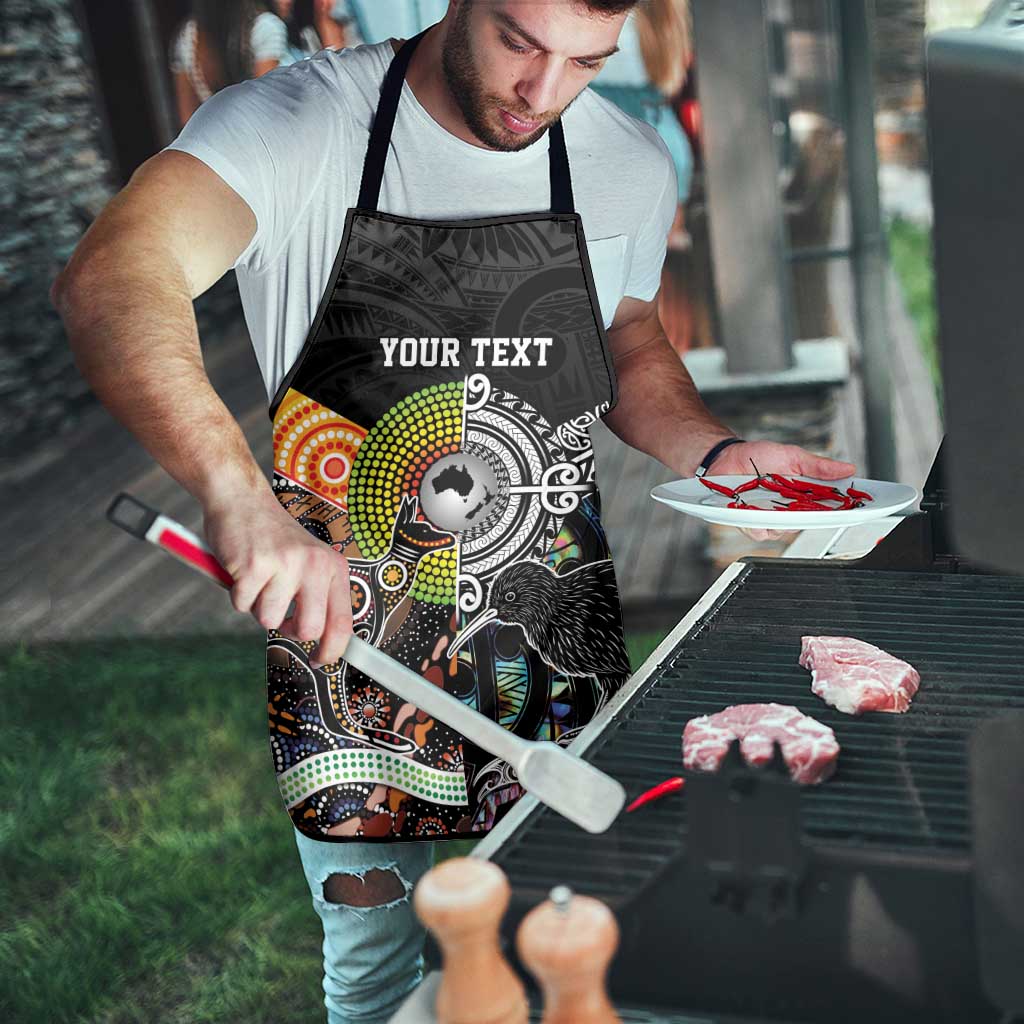 Australia New Zealand Personalised Apron Maori Aboriginal Art Style - Polynesian Pride