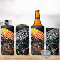 New Zealand and Australia 4 in 1 Can Cooler Tumbler Maori Mix Aboriginal Art Style LT9 - Polynesian Pride