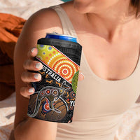 New Zealand and Australia 4 in 1 Can Cooler Tumbler Maori Mix Aboriginal Art Style LT9 - Polynesian Pride