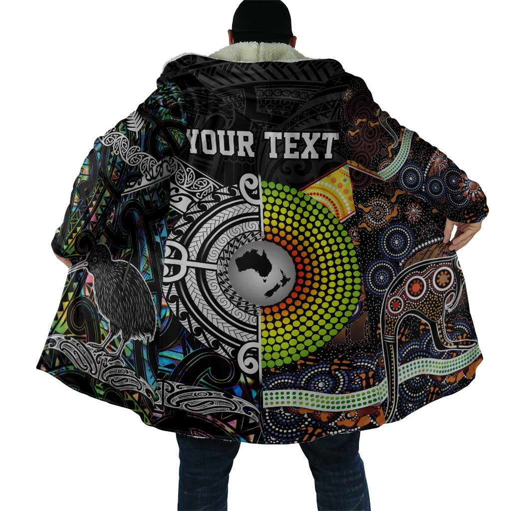 Australia New Zealand Personalised Cloak Maori Aboriginal Art Style - Polynesian Pride