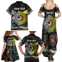 Personalised New Zealand and Australia Family Matching Summer Maxi Dress and Hawaiian Shirt Maori Mix Aboriginal Art Style LT9 - Polynesian Pride