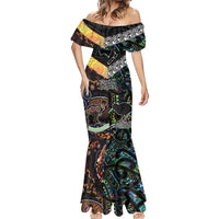 Personalised New Zealand and Australia Mermaid Dress Maori Mix Aboriginal Art Style LT9 - Polynesian Pride