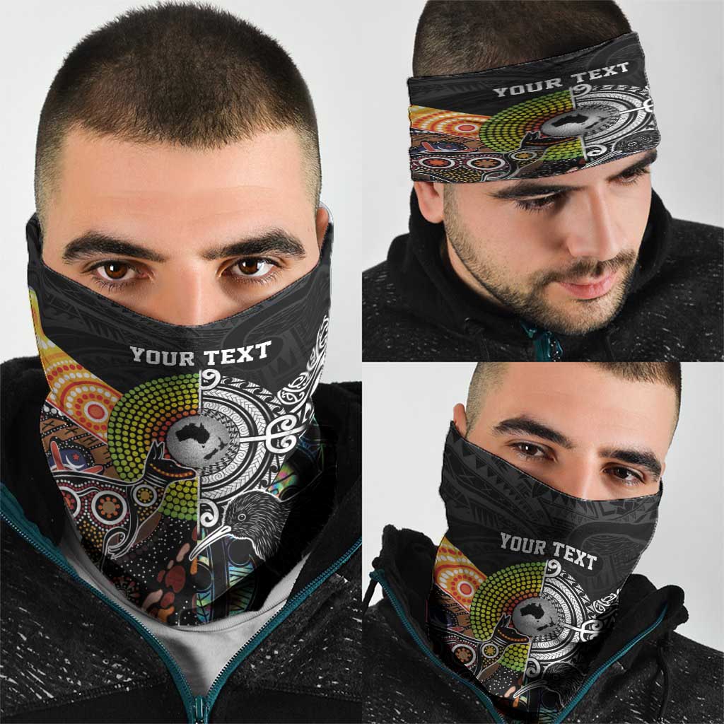 Australia New Zealand Neck Gaiter Maori Aboriginal Art Style LT9