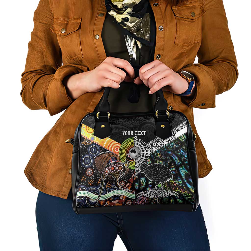 Personalised New Zealand and Australia Shoulder Handbag Maori Mix Aboriginal Art Style LT9 - Polynesian Pride