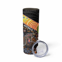 Personalised New Zealand and Australia Skinny Tumbler Maori Mix Aboriginal Art Style LT9 - Polynesian Pride