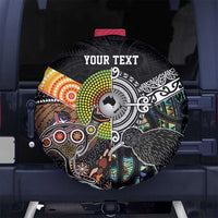 Personalised New Zealand and Australia Spare Tire Cover Maori Mix Aboriginal Art Style LT9 - Polynesian Pride