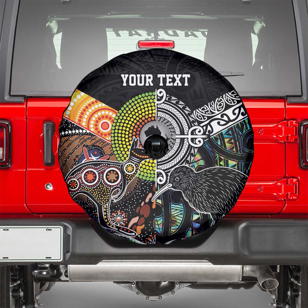 Personalised New Zealand and Australia Spare Tire Cover Maori Mix Aboriginal Art Style LT9 - Polynesian Pride