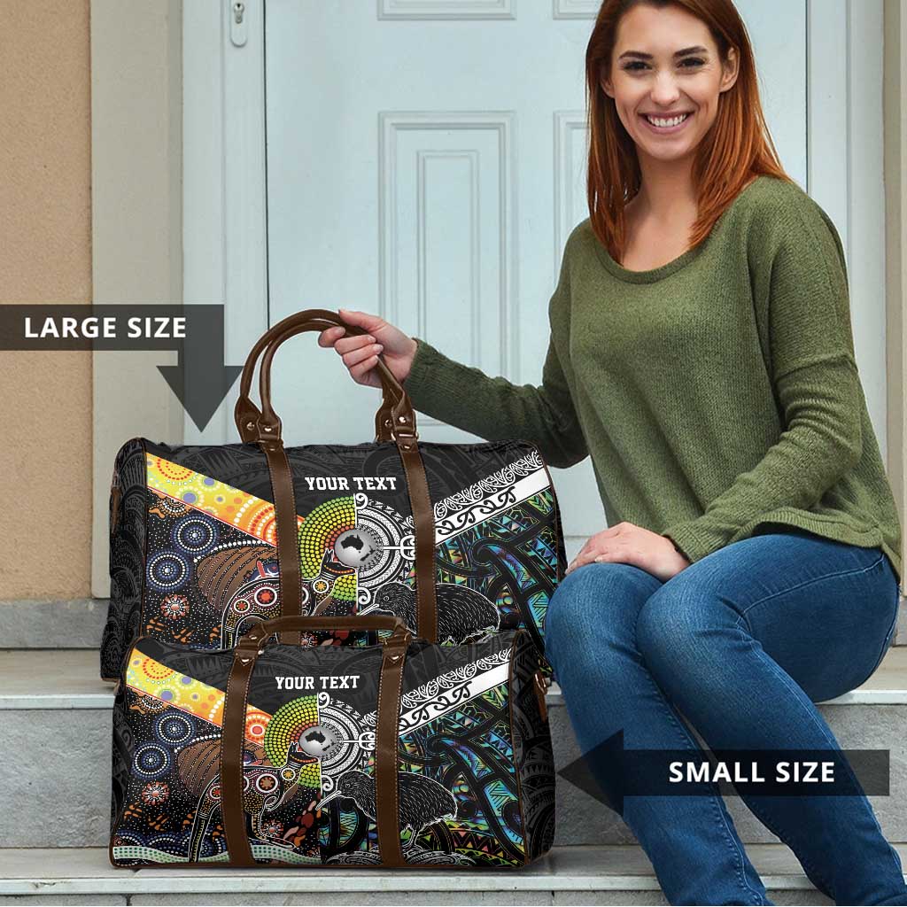 Australia New Zealand Personalised Travel Bag Maori Aboriginal Art Style - Polynesian Pride
