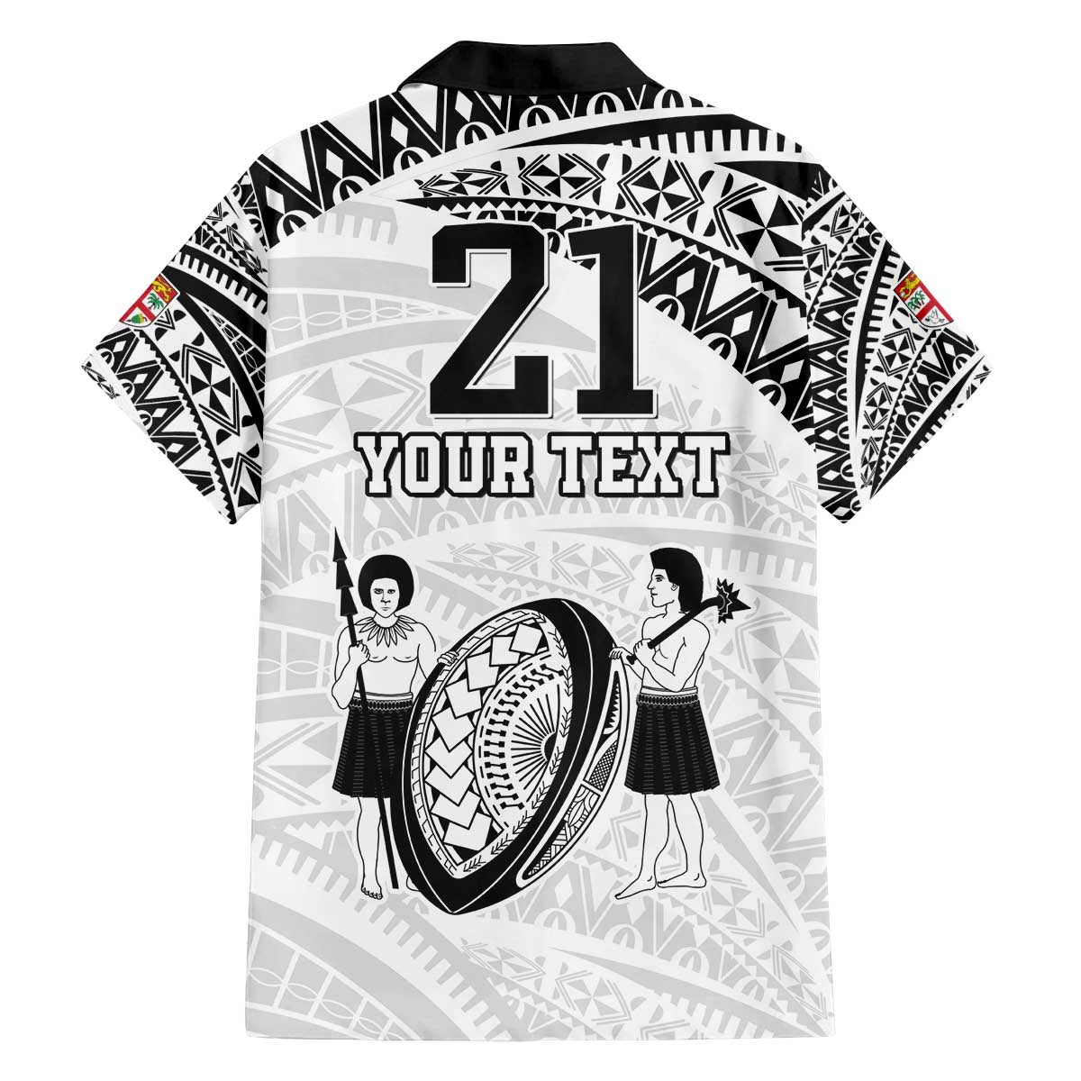 Custom Fiji Rugby Pacific Family Matching Off Shoulder Short Dress and Hawaiian Shirt Polynesian Palm Tattoo LT9 - Polynesian Pride