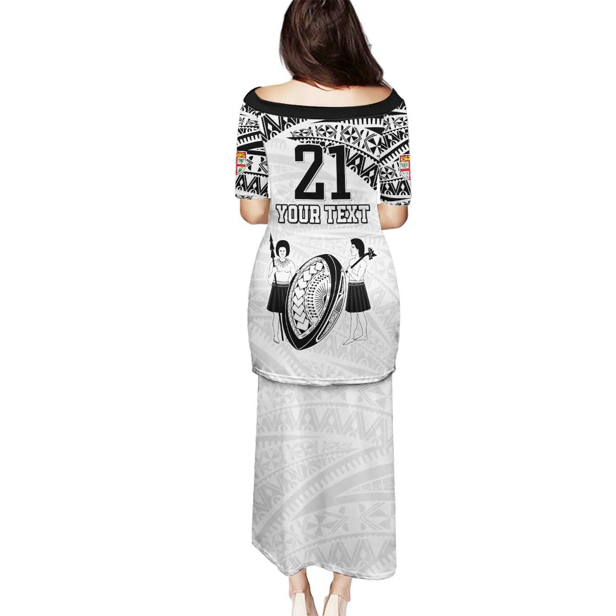 Custom Fiji Rugby Pacific Family Matching Puletasi and Hawaiian Shirt Polynesian Palm Tattoo LT9 - Polynesian Pride
