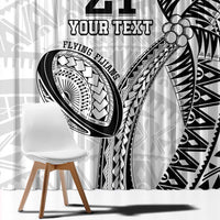 Custom Fiji Rugby Pacific Window Curtain Polynesian Palm Tattoo LT9 - Polynesian Pride