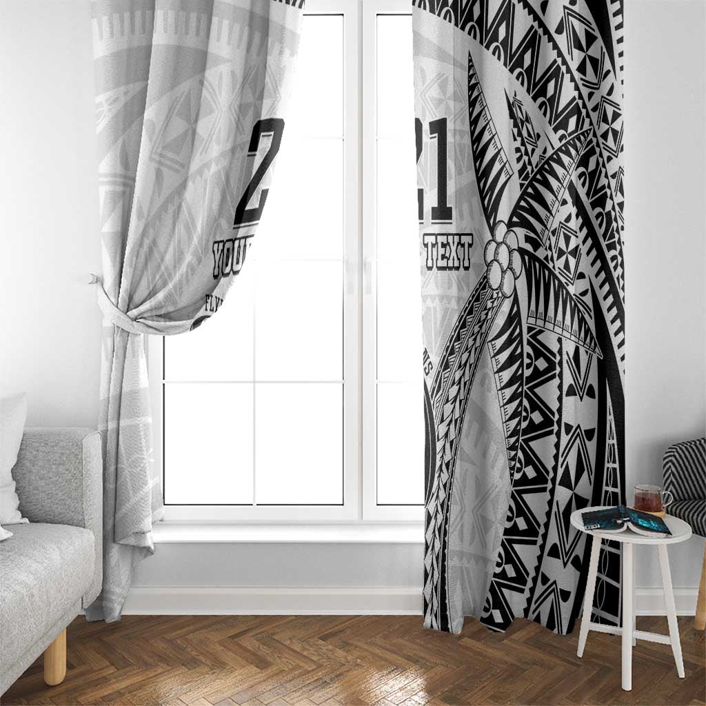 Custom Fiji Rugby Pacific Window Curtain Polynesian Palm Tattoo LT9 - Polynesian Pride