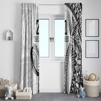 Custom Fiji Rugby Pacific Window Curtain Polynesian Palm Tattoo LT9 - Polynesian Pride