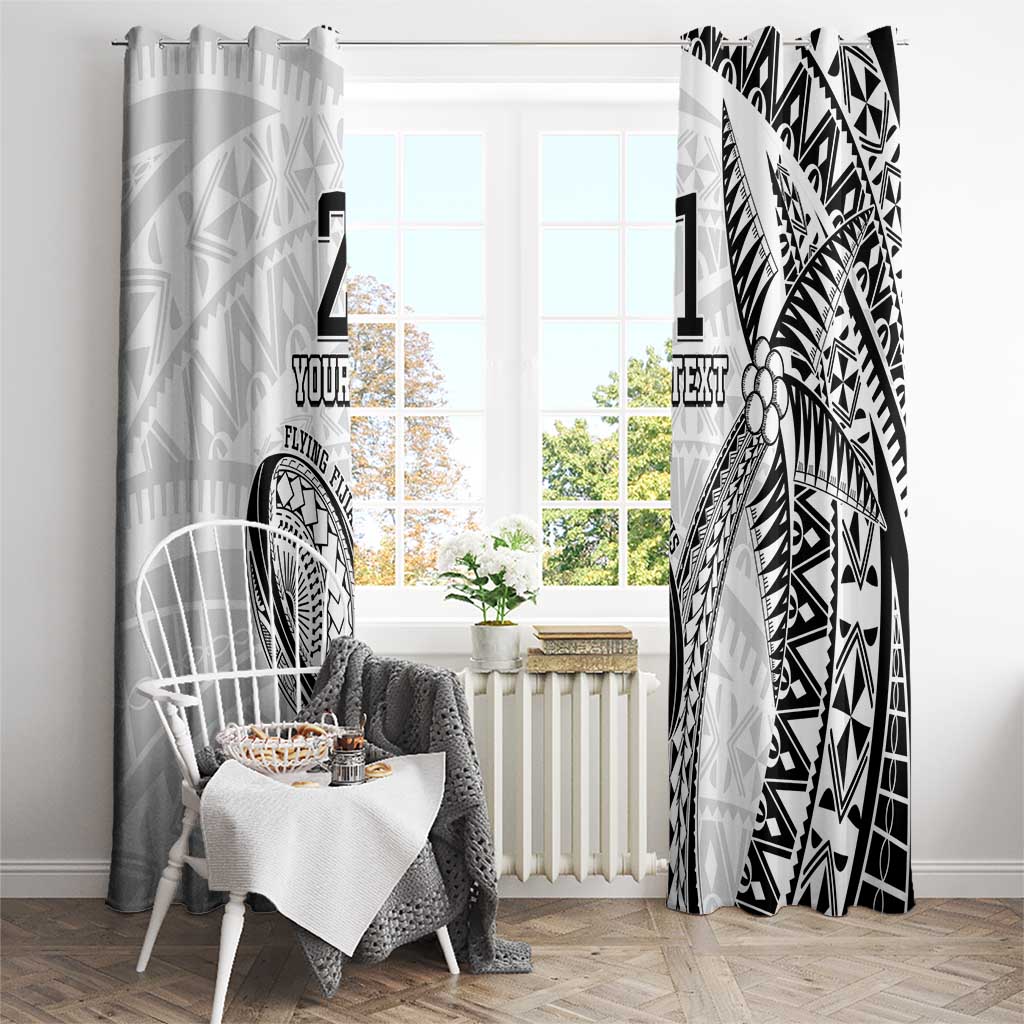 Custom Fiji Rugby Pacific Window Curtain Polynesian Palm Tattoo LT9 - Polynesian Pride