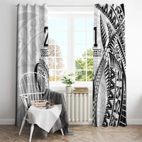Custom Fiji Rugby Pacific Window Curtain Polynesian Palm Tattoo LT9 - Polynesian Pride