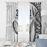 Custom Fiji Rugby Pacific Window Curtain Polynesian Palm Tattoo LT9 - Polynesian Pride