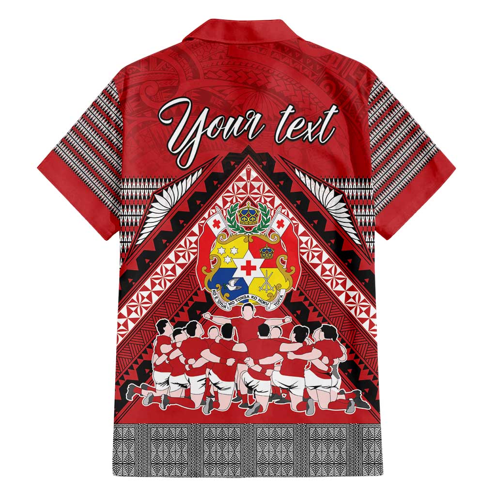 Personalised Tonga Rugby Pacific Family Matching Long Sleeve Bodycon Dress and Hawaiian Shirt Ikale Tahi Sipi Tau LT9 - Polynesian Pride