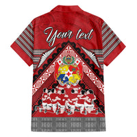 Personalised Tonga Rugby Pacific Family Matching Off Shoulder Maxi Dress and Hawaiian Shirt Ikale Tahi Sipi Tau LT9 - Polynesian Pride