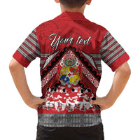 Personalised Tonga Rugby Pacific Family Matching Off Shoulder Short Dress and Hawaiian Shirt Ikale Tahi Sipi Tau LT9 - Polynesian Pride