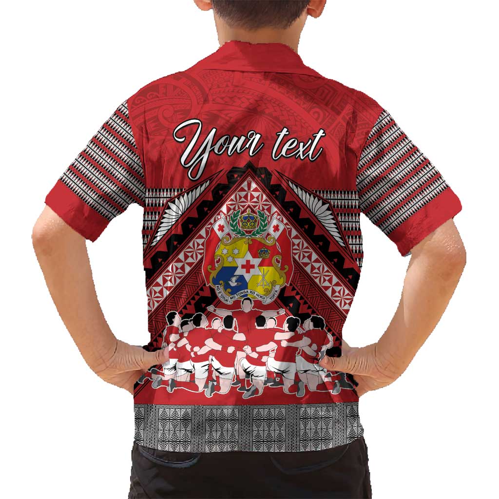 Personalised Tonga Rugby Pacific Family Matching Tank Maxi Dress and Hawaiian Shirt Ikale Tahi Sipi Tau LT9 - Polynesian Pride