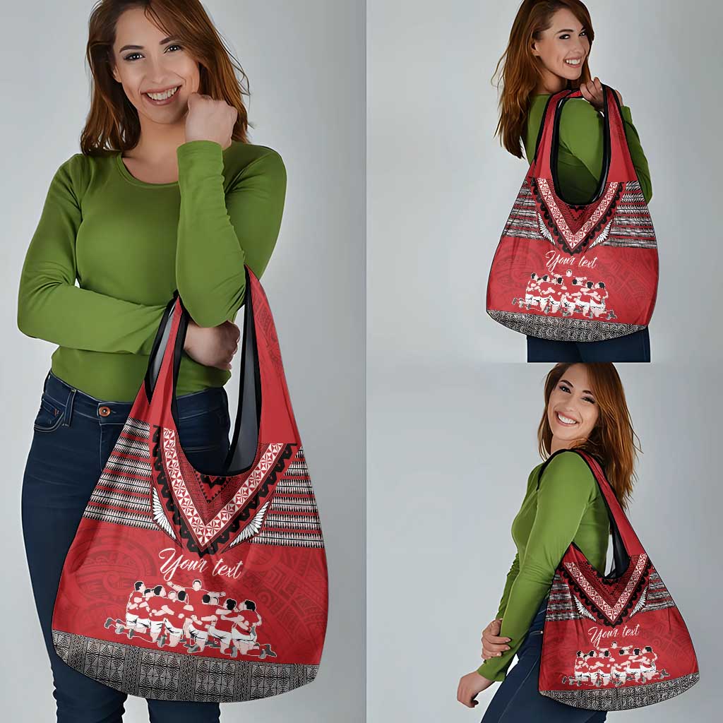Personalised Tonga Rugby Pacific Grocery Bag Ikale Tahi Sipi Tau