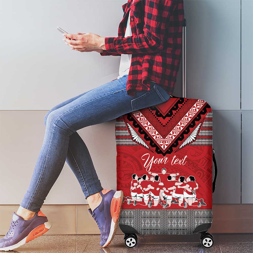 Personalised Tonga Rugby Pacific Luggage Cover Ikale Tahi Sipi Tau