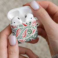 New Zealand Kowhaiwhai Christmas AirPods Case Traditional Maori Koru Pattern - Polynesian Pride