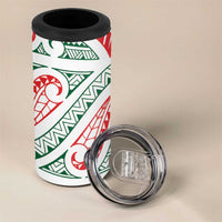 New Zealand Kowhaiwhai Christmas 4 in 1 Can Cooler Tumbler Traditional Maori Koru Pattern LT9 - Polynesian Pride