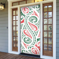 New Zealand Kowhaiwhai Christmas Door Cover Traditional Maori Koru Pattern LT9 - Polynesian Pride