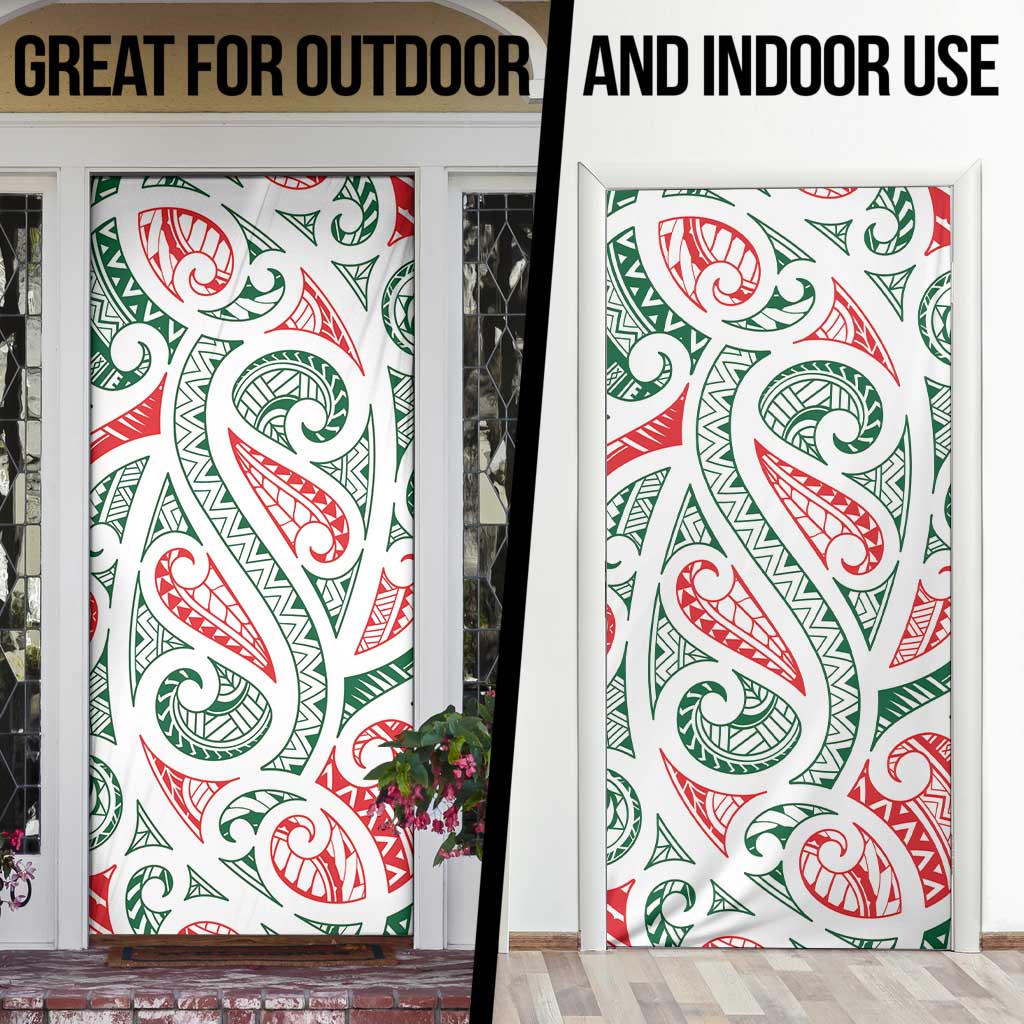New Zealand Kowhaiwhai Christmas Door Cover Traditional Maori Koru Pattern LT9 - Polynesian Pride
