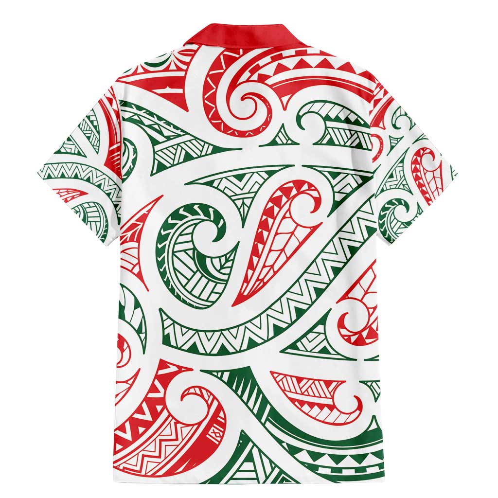 New Zealand Kowhaiwhai Christmas Family Matching Mermaid Dress and Hawaiian Shirt Traditional Maori Koru Pattern LT9 - Polynesian Pride
