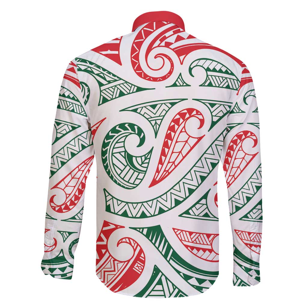 New Zealand Kowhaiwhai Christmas Family Matching Puletasi and Hawaiian Shirt Traditional Maori Koru Pattern LT9 - Polynesian Pride