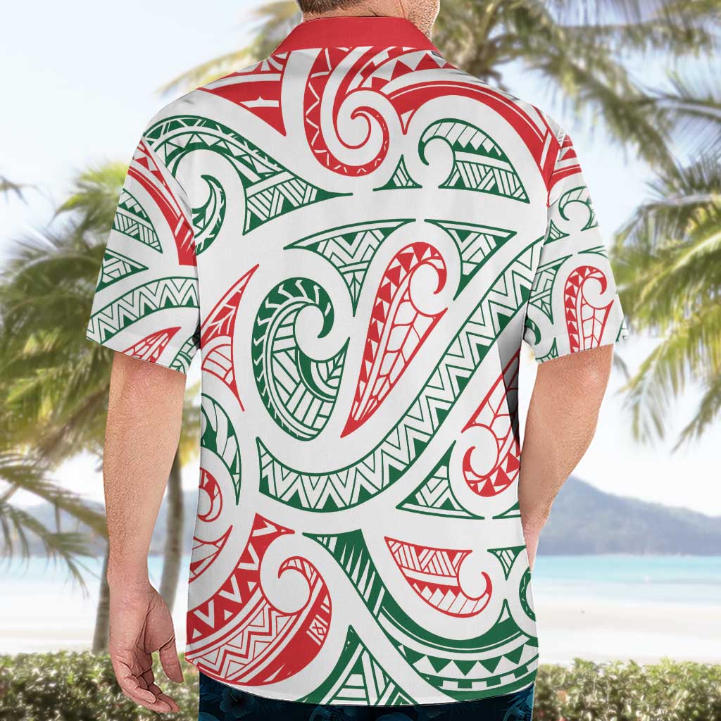 New Zealand Kowhaiwhai Christmas Hawaiian Shirt Traditional Maori Koru Pattern LT9 - Polynesian Pride