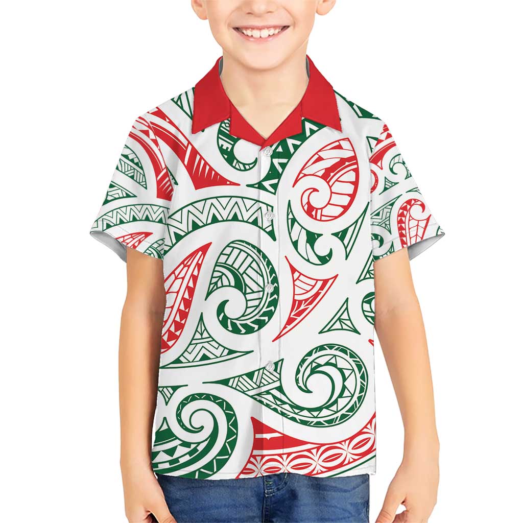 New Zealand Kowhaiwhai Christmas Hawaiian Shirt Traditional Maori Koru Pattern LT9 - Polynesian Pride