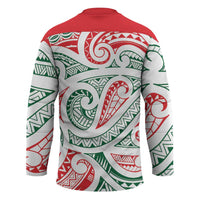 New Zealand Kowhaiwhai Christmas Hockey Jersey Traditional Maori Koru Pattern LT9 - Polynesian Pride