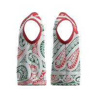 New Zealand Kowhaiwhai Christmas Knitted V-Neck Vest Traditional Maori Koru Pattern LT9 - Polynesian Pride